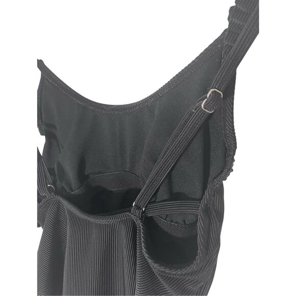 Xhilaration Black One Piece Women's Spandex Bikini S Modest Fitting Beach Resort - Picture 7 of 7